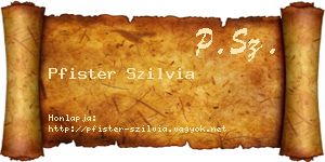 Pfister Szilvia névjegykártya